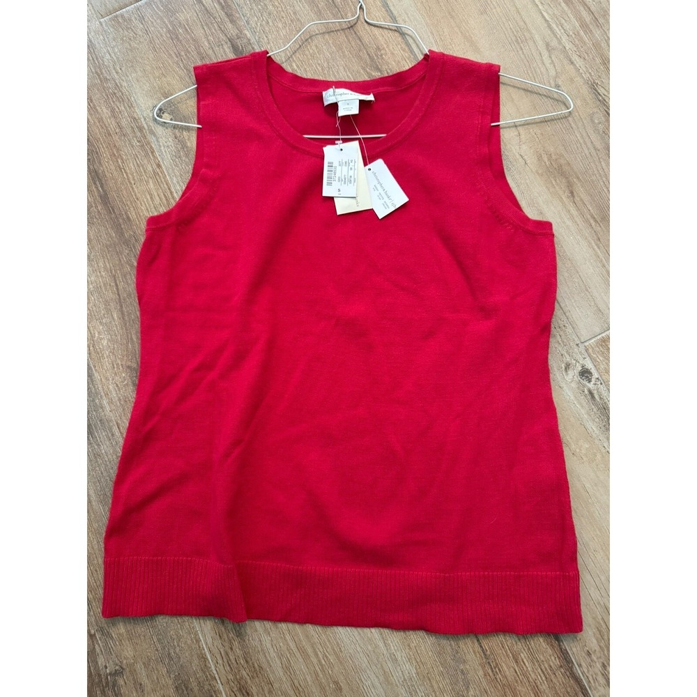 Christopher & Banks Red‎ Women's Tank Sweater Size S New